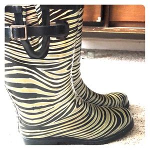 Zebra Rain Boots